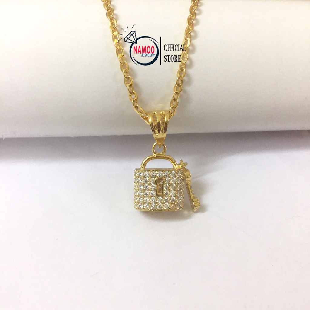 Dây Chuyền Ổ Khóa Kèm Chìa Nữ Mạ Vàng V641 Namoo Jewelry Chuyên Sỉ