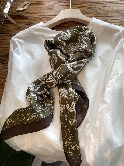 Khăn lụa turban làm áo - Khăn bandana làm áo size 70x70cm