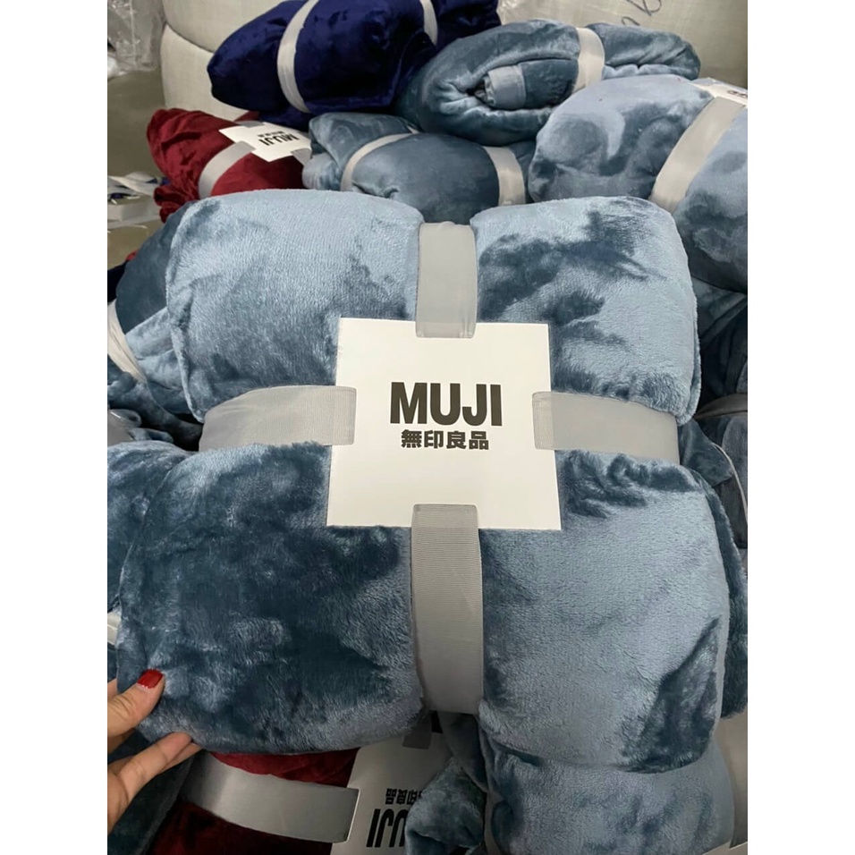 Chăn lông tuyết Muji siêu mềm mịn - Chăn lông Muji tuyết nhung cao cấp