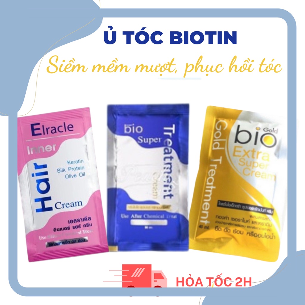 Ủ Tóc Biotin Thái, Ủ Bio Gold Dưỡng Tóc Siêu Mềm Mượt, Phục Hồi Tóc Hư Tổn
