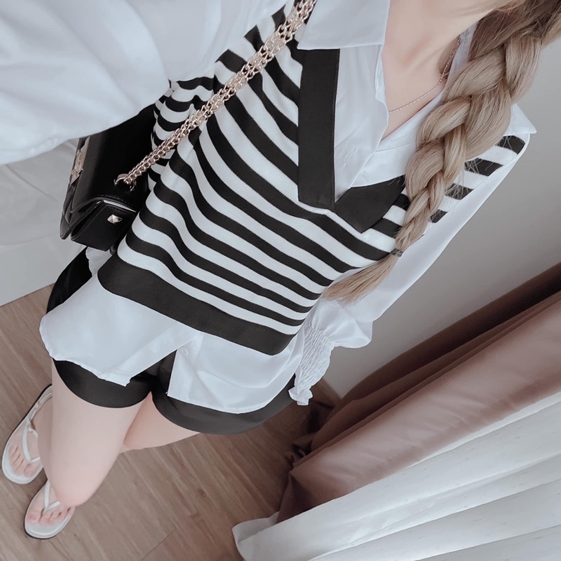 Áo Gile Phối Tay Bo Mẫu Nina Le ✨Lotus Shop✨