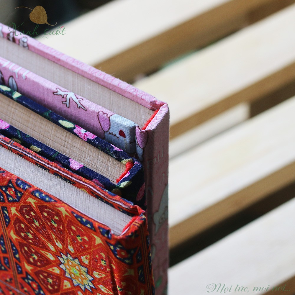 [Napoland] Sổ Tay Kraft Bìa Cứng Bọc Vải - Handmade Fabric Book Cover