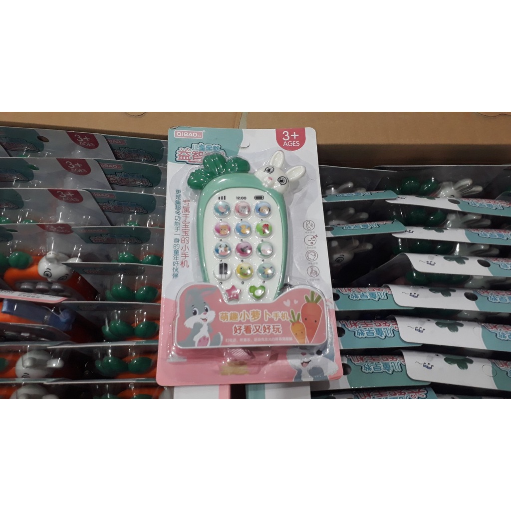 Điện thoại thỏ cà rốt cho bé, có nhạc và đèn Shop Phuong Linh 86 D38
