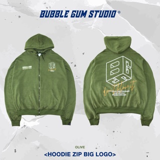BIG LOGO ZIP HOODIE BY BUBBLE GUM STUDIO