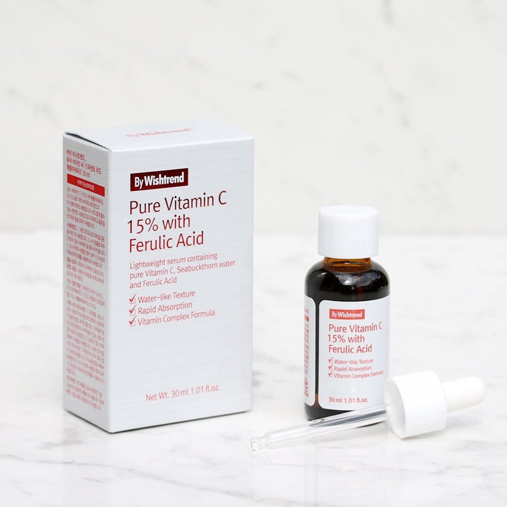 Tinh chất By Wishtrend Pure Vitamin C 15% with Ferulic Acid Dưỡng Sáng Da 30ml Skinforface SK17