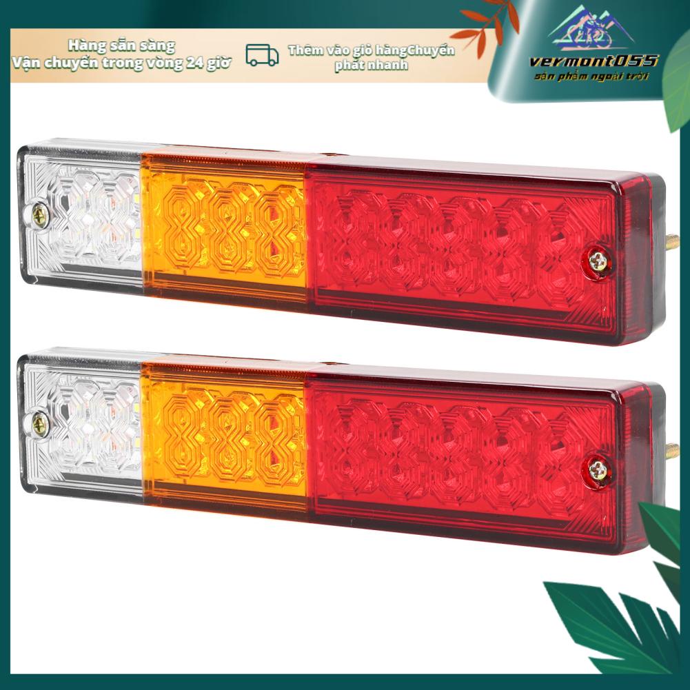 Vermont055 Ghép nối 12V 20LEDs Đèn hậu xe moóc hình chữ nhật đánh dấu phía sau không thấm nước cho RV Truck Camper