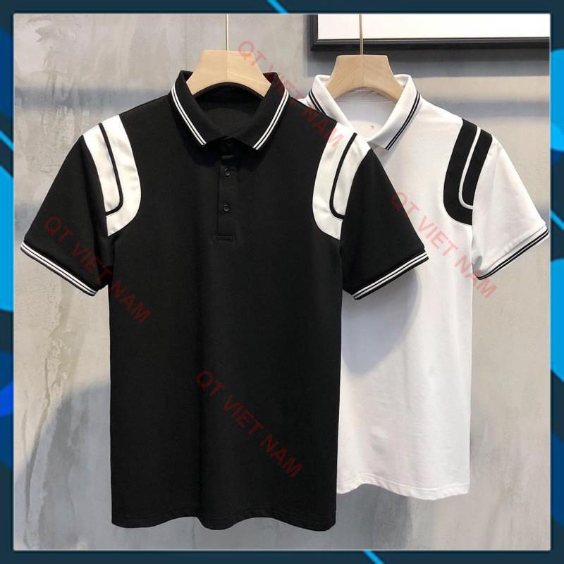 [ ẢNH THẬT] Áo polo nam phối màu chất cá sấu cotton thấm hút mồ hôi về đủ 2 màu QTVN | BigBuy360 - bigbuy360.vn