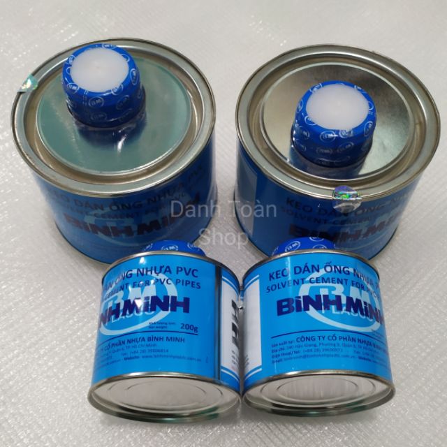 Keo Bình Minh Dán Ống Nhựa PVC Lọ 200g, 500g