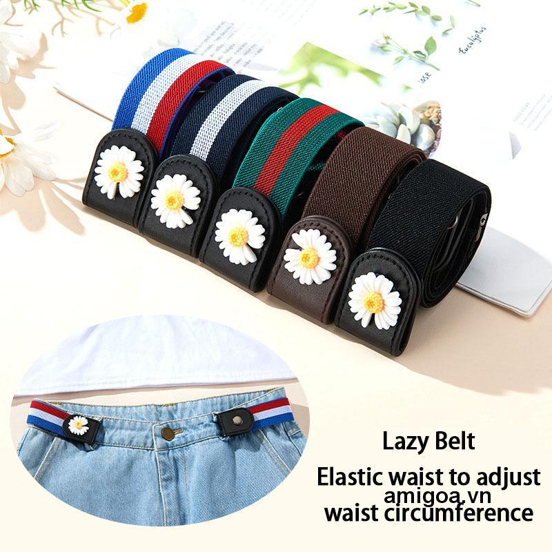 ✨✨Thắt lưng lười dây chun có nút gài, nút cài bấm, khuy cài bấm điều chỉnh lưng quần Jean, quần bò cạp rộng