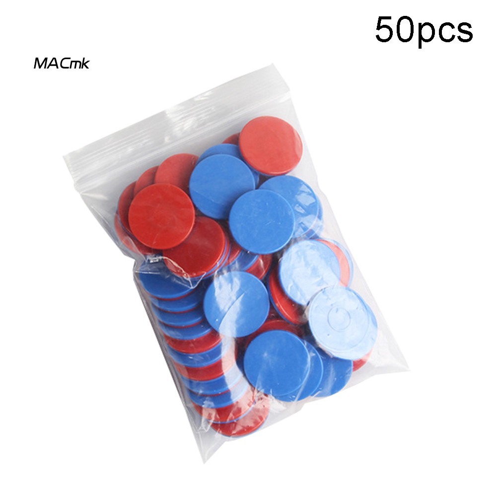 Set 50 Miếng Gỗ Tròn Nhiều Màu Sắc Cho Bé Học Toán