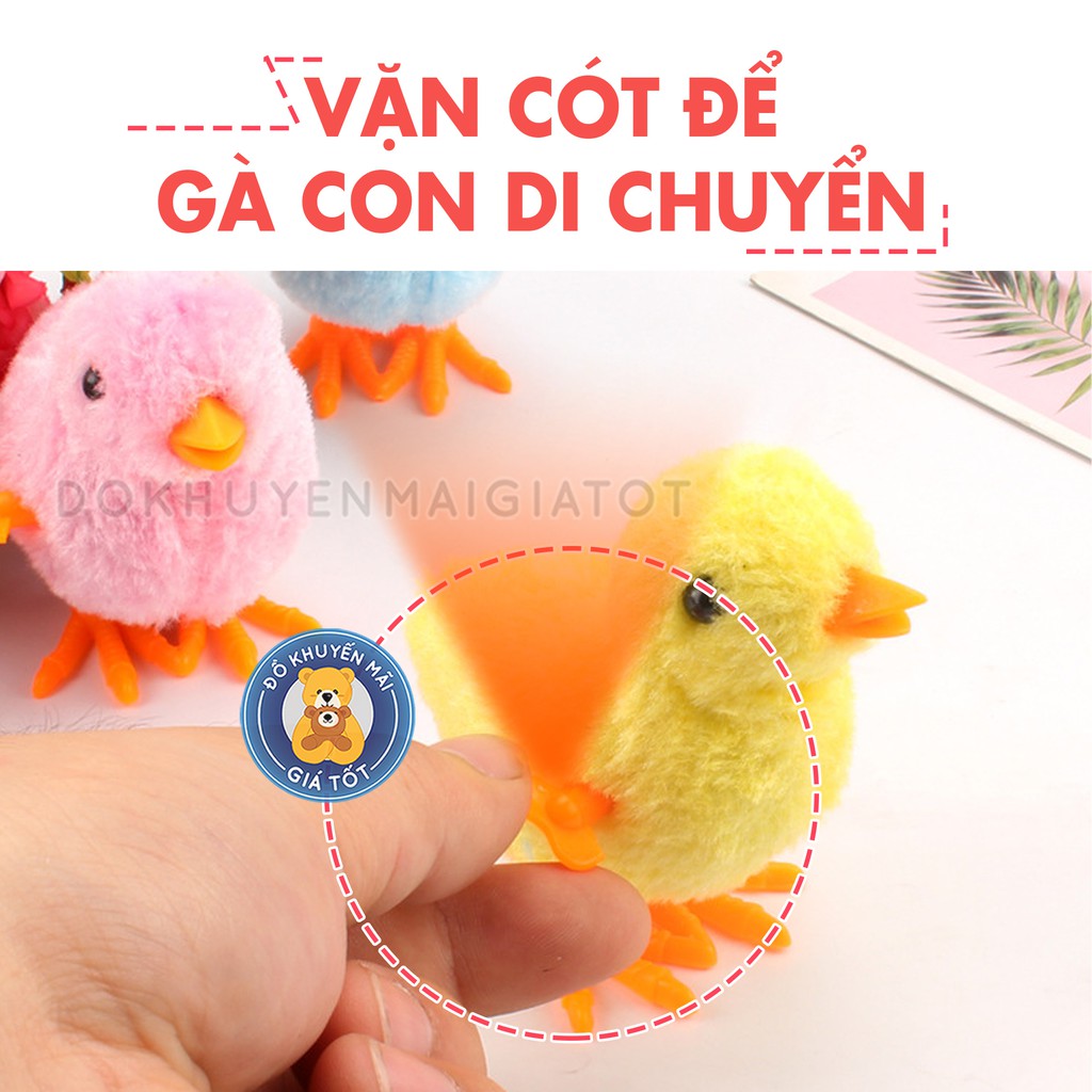 🥰 GIÁ SỐC 🥰 Đồ chơi gà con vặn dây cót cho bé 4 màu đáng yêu không sử dụng pin