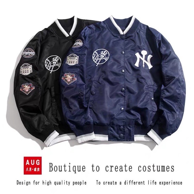 JACKET BOMBER NEW YORK MLB AUTHENTIC HOT HIT FORM 40-100KG *NHẮN TIN LẤY ẢNH THẬT*