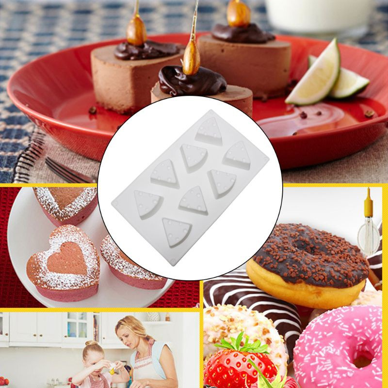Khuôn nướng làm bánh phô mai cupcake 8 ngăn dễ thương không dính vết bẩn đa chức năng cho gia đình