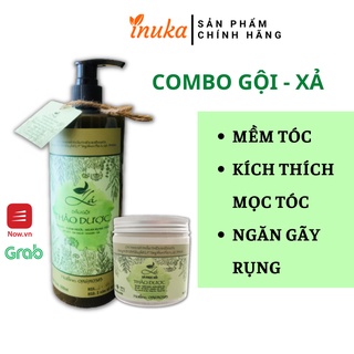 [Mọc Tóc Nhanh & Sạch Gàu] Bộ Dầu Gội Xả, Dầu Gội Mọc Tóc, Dầu Xả Mượt Tóc, Ngăn Rụng Tóc Thảo Dược Lá