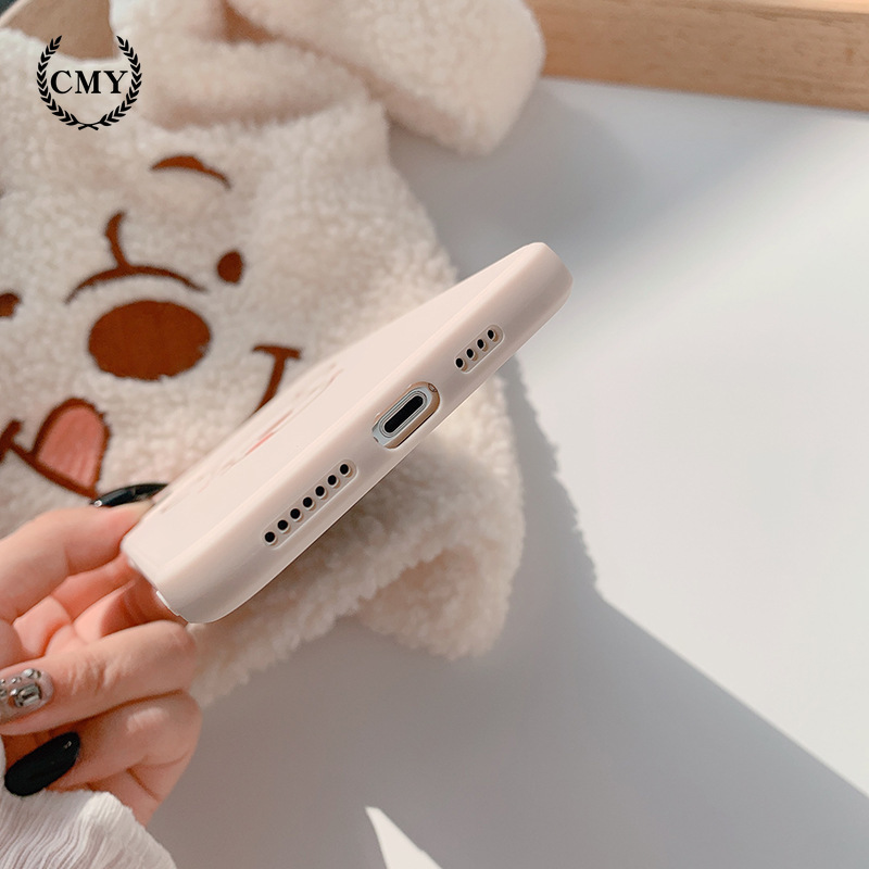 ốp iphone 11 Ốp điện thoại silicone in hình gấu dành cho iPhone11/11Pro 11pro Max X XR XS XS MAX 7 8 plus SE 13 pro max 13 mini