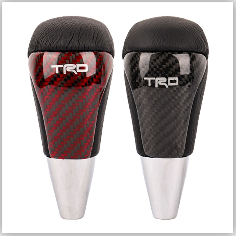 Núm Gạt Cần Số Xe Hơi Bằng Da Sợi Carbon Thông Dụng tay nắm cần số xe ô tô Núm bọc cần số xe hơi Núm cần số Cần gạt số