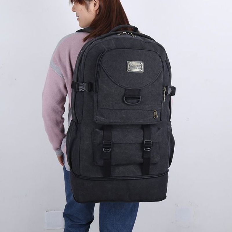 Ba Lô Leo Núi / Du Lịch Sức Chứa Lớn 70L Chất Liệu Canvas Dày Dặn Chống Mài Mòn