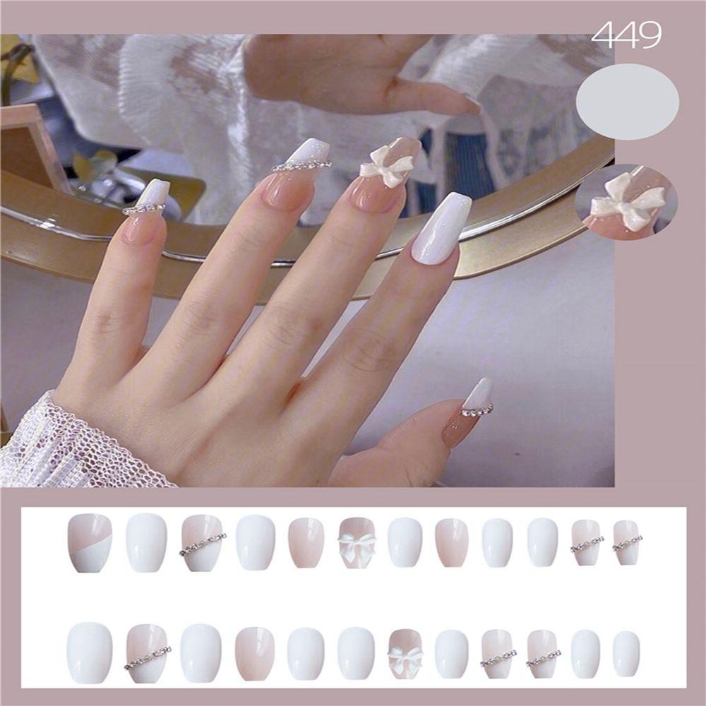 Hộp 24 Móng Tay Giả Múa Ba Lê Chất Lượng Cao