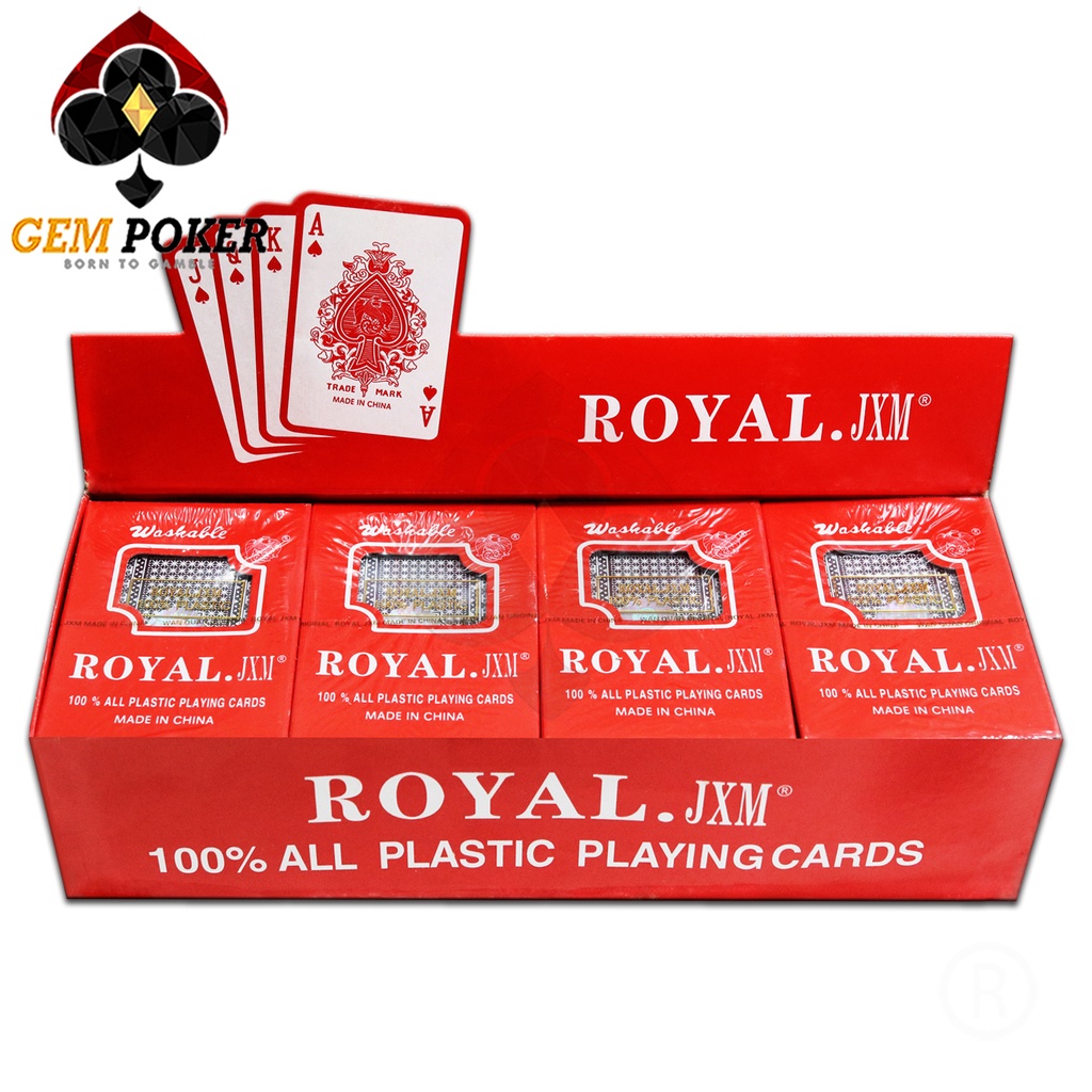 HOT DEAL! HỘP 12 BỘ BÀI TÂY NHỰA ROYAL JXM CAO CẤP