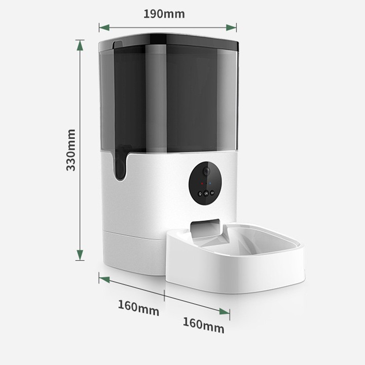 Máy cho chó mèo ăn tự động 6L - máy cho chó mèo ăn có dùng app TUYA SMART  trên điện thoại kết nối wifi