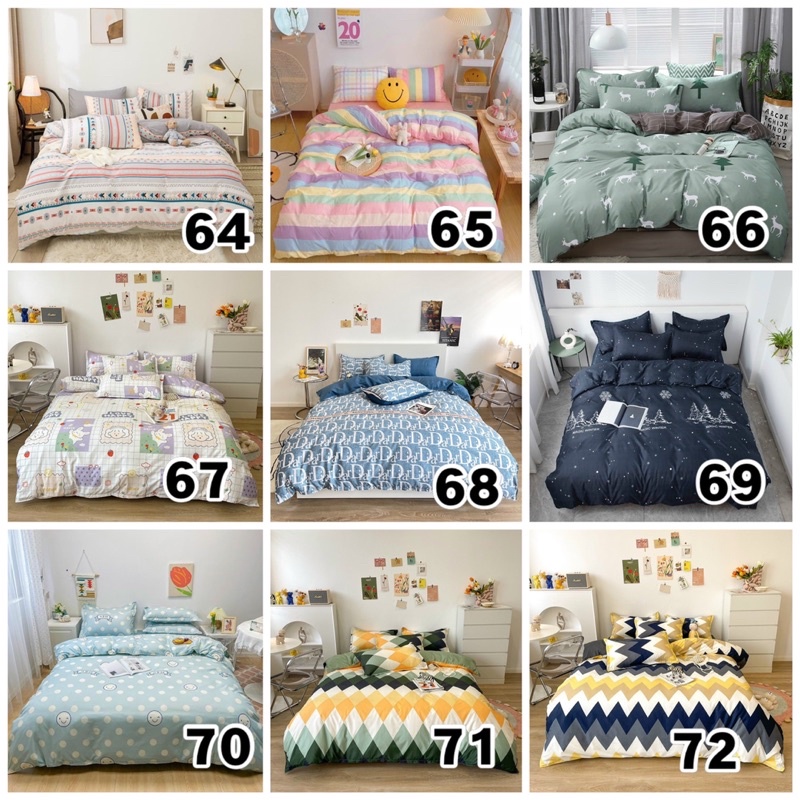 TRỌN BỘ DRAP & CHĂN PHAO COTTON POLY 5 MÓN | BigBuy360 - bigbuy360.vn