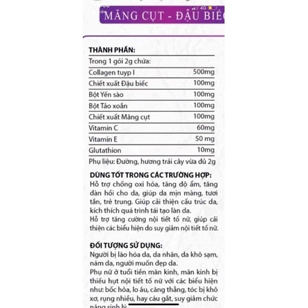 Collagen măng cụt đậu biếc Zenpali nguyên hộp 30 gói