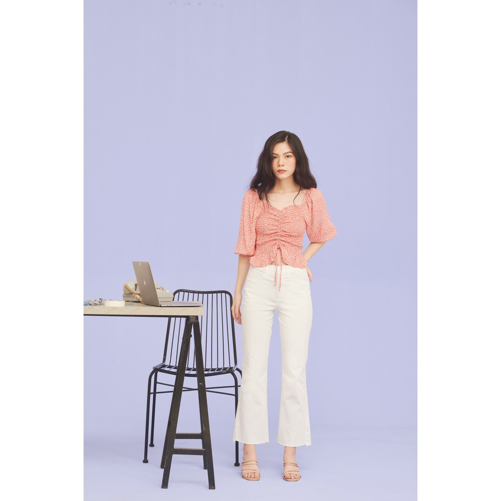 Happy Zoo - Áo tay lửng rút dây hoa ( 2 màu ) | BigBuy360 - bigbuy360.vn