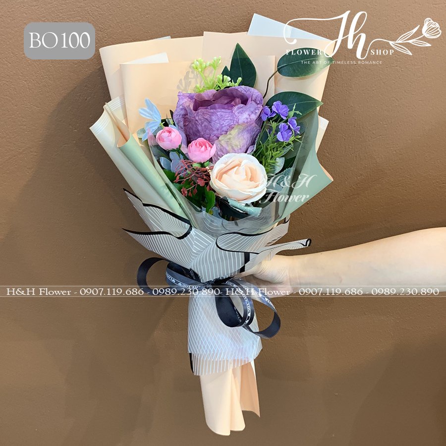 Bó Hoa Lụa Xinh Xắn Giá Rẻ  - HOA LỤA HOA GIẢ CAO CẤP HÀ NỘI