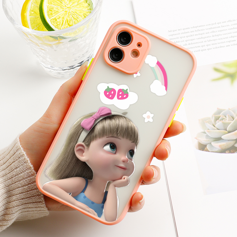 Ốp điện thoại silicon in hình dễ thương cho Iphone 11 12pro Max 12mini X Xs Max Xr6 8