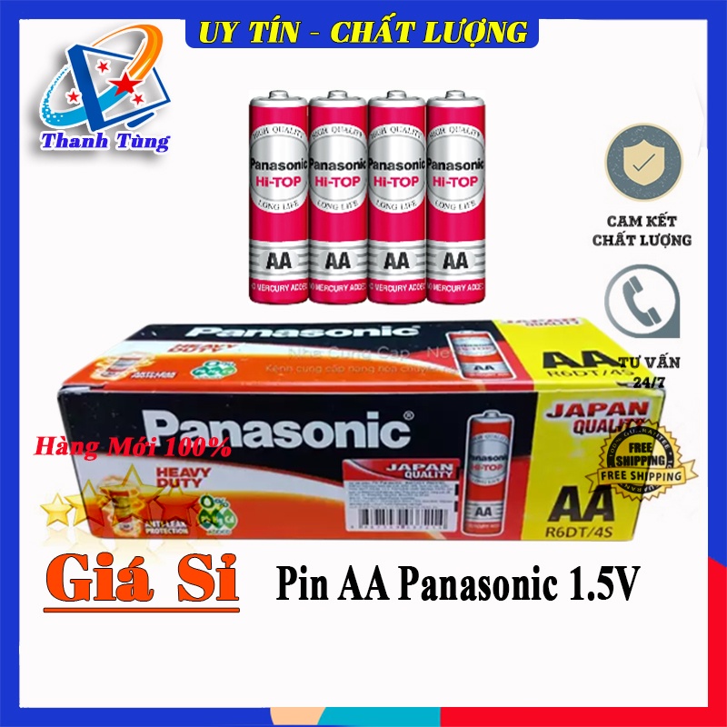 Pin AA Panasonic Đỏ - Dung lượng pin dùng lâu.