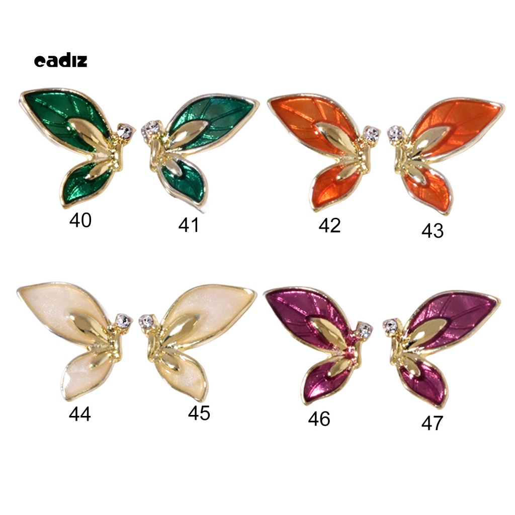 Phụ Kiện Trang Trí Móng Tay Hình Cánh Bướm Lấp Lánh Chống Rỉ Sét DIY