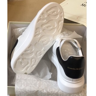 [TripleHStore] Giày Mcqueen Gót Đen ''Gót Da'' Cao Cấp [Full Phụ Kiện]