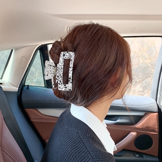 Kẹp tóc càng cua họa tiết da bò sữa đáng yêu thời trang xu hướng cho nữ