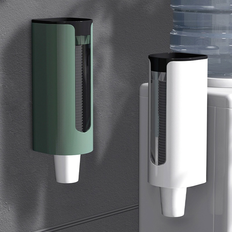 Giá Đỡ Cốc Giấy Dùng Một Lần Tự Dính Dạng Kéo Gắn Tường Tiện Lợi Dành Cho Gia Đình