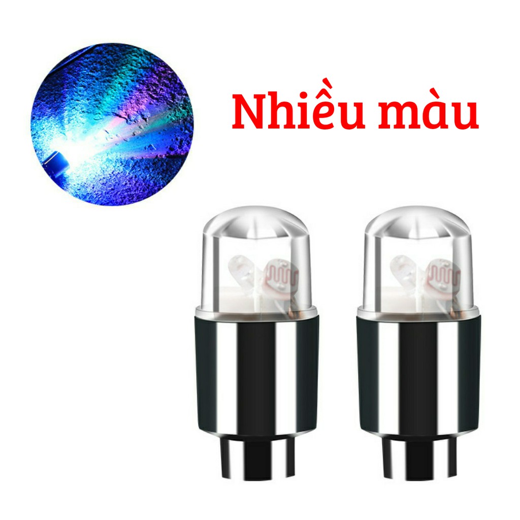 Bộ 2 Van gắn lốp xe có đèn led phát sáng cho ô tô, xe hơi