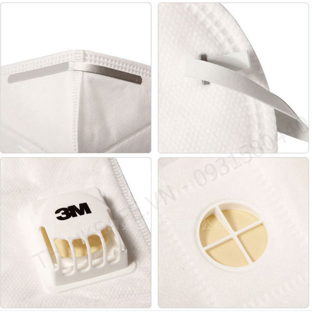 Khẩu trang y tế 3m 9001v có van lọc bụi mịn pm2.5 khẩu trang 3d chính hãng - Thinksafe | BigBuy360 - bigbuy360.vn