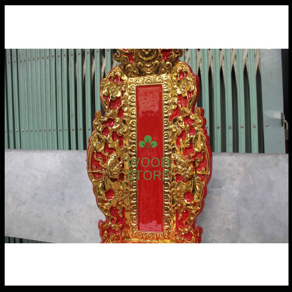 Bài vị thờ gia tiên linh vị mặt phù đồ thờ cúng gỗ mít 4 cỡ bài vị cao 41,51,61,67