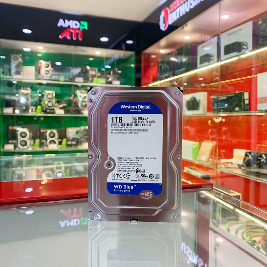 Ổ cứng HDD WD 1TB Blue 3.5 inch, 7200RPM, SATA, 64MB Cache (WD10EZEX)