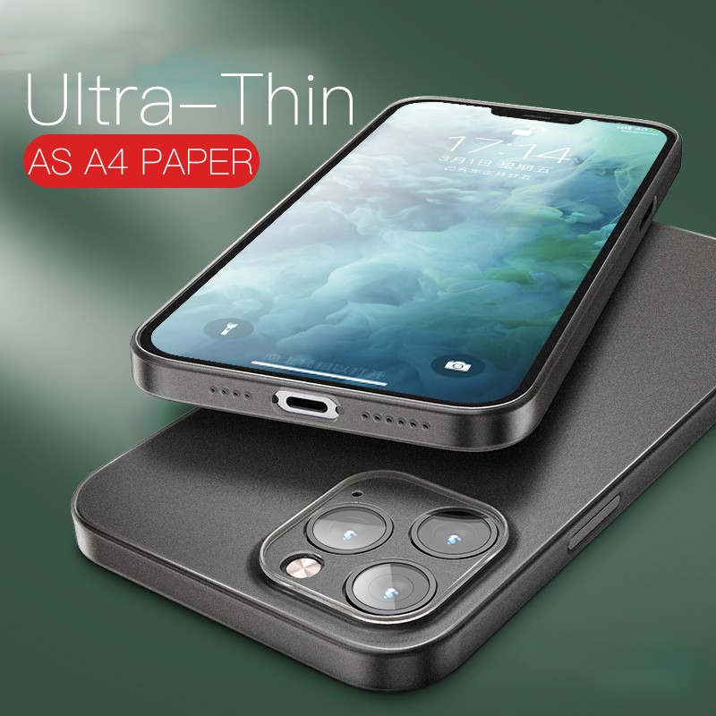 Simple Design 0.2mm Ultra Thin Hard Case For iPhone 11 12 Pro Max Xs Xr X 7 8 Plus | WebRaoVat - webraovat.net.vn