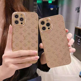 Ốp lưng iphone in hình LV mạ viền camera sang trọng 7plus 8plus X Xs max 11 11promax 12 12pro 12promax 13 13pro13promax