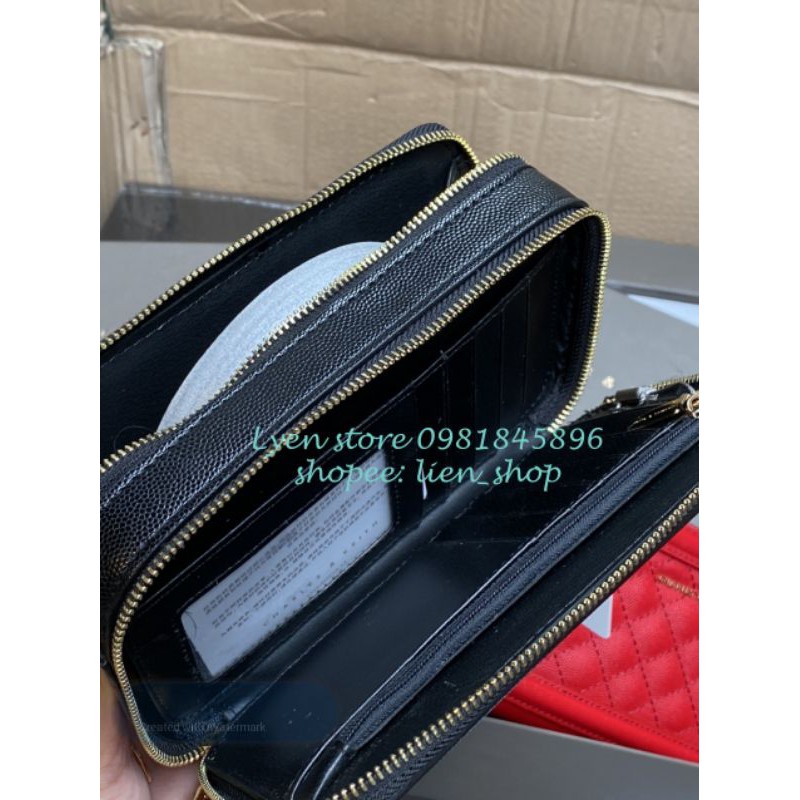 Túi Dáng Hộp 2 Ngăn Trần Trám fullbox ảnh thật