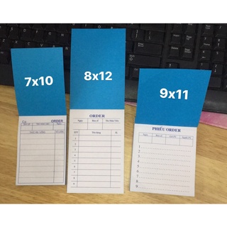 Combo 10 cuốn sổ order 3 liên 90 tờ 7x10, 8x12