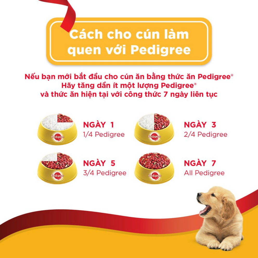 Hạt cho chó con Pedigree vị gà trứng 1,3kg, thức ăn cún nhỏ 3-12 tháng tuổi Con Mèo Xiêm