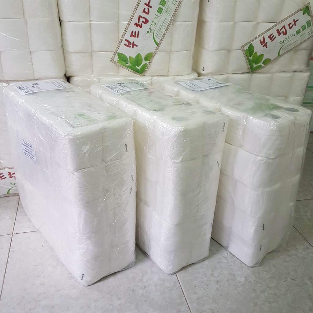 COMBO (50 cuộn) Giấy vệ sinh Hàn Quốc cao cấp 3 lớp (10 cuộn/ lốc)