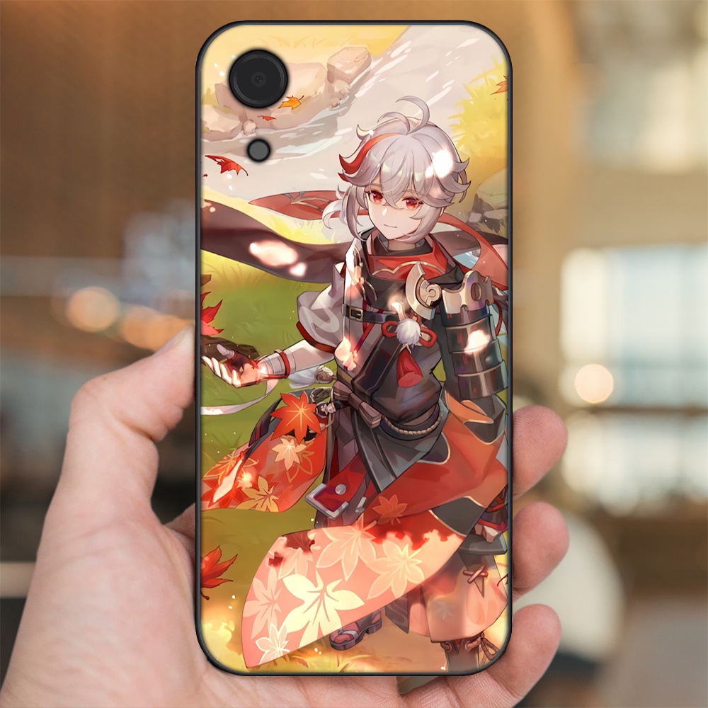 Ốp lưng Samsung A03 Core viền đen in hình Kazuha Genshin Impact