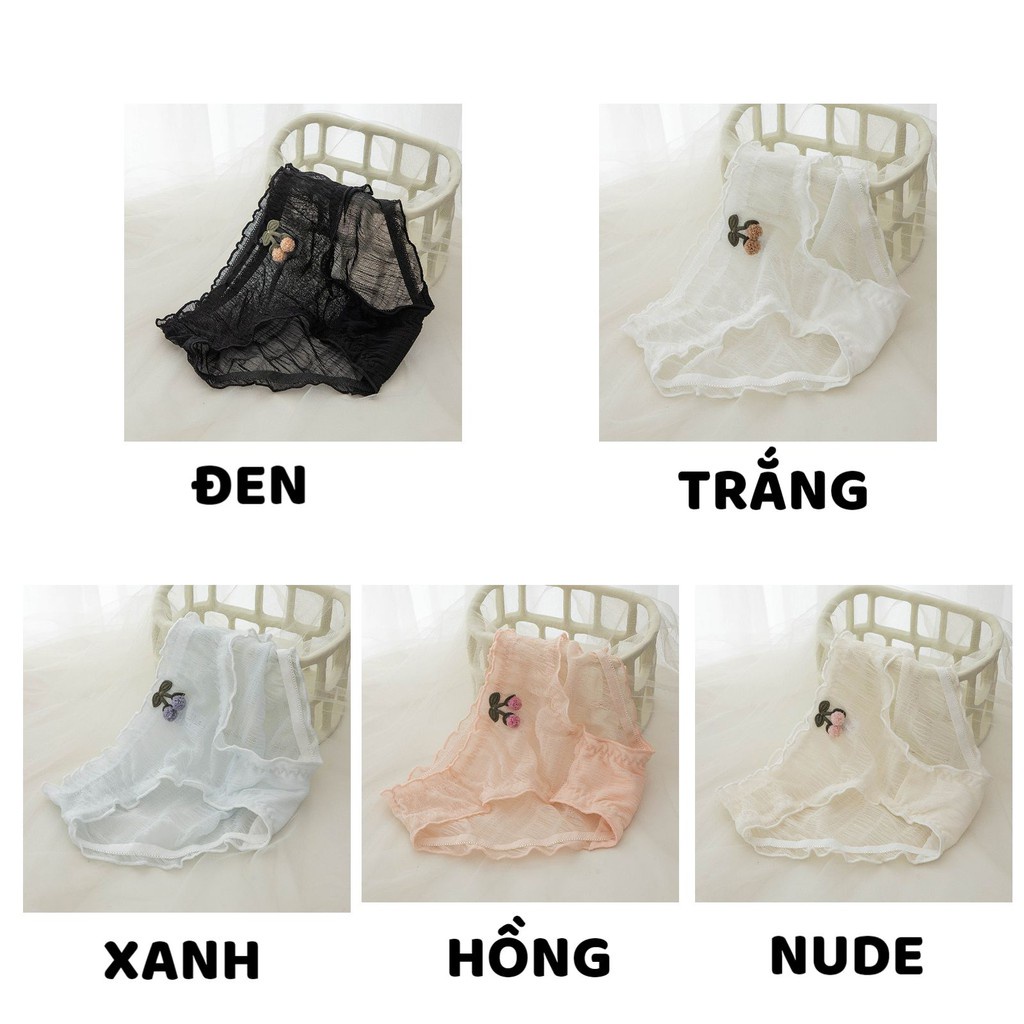 Quần Lót Nữ ❤️FREESHIP❤️ Quần Lót Lụa dệt kim mới Cao Cấp mềm mại đính nơ điệu đà, gợi cảm mẫu H1019