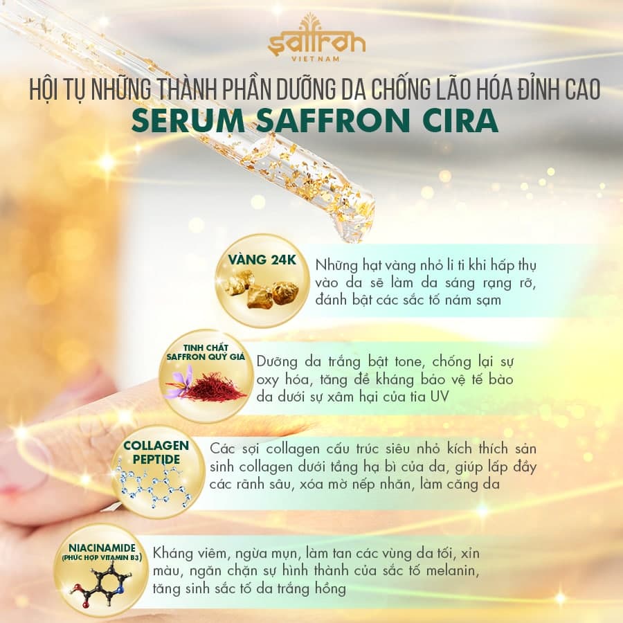 Serum Saffron dưỡng da trắng mịn thương hiệu Dr.Saffron lọ 50ML