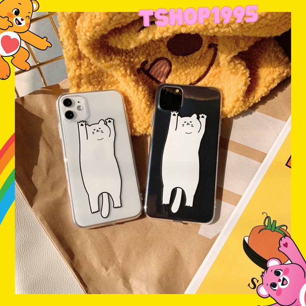 Ốp lưng IPHONE dẻo trong 6/6plus/6s/6splus/7/7plus/8/8plus/x/xr/xs/11/12/13/pro/max/plus/promax mẫu MEOW MOEW
