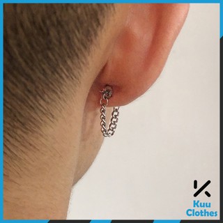 [Mã FASHIONT4FA giảm 10K đơn 50K] Khuyên Tai Small Chain - Hoa Tai Dây Xích Titan Không Rỉ - Kuu Clothes