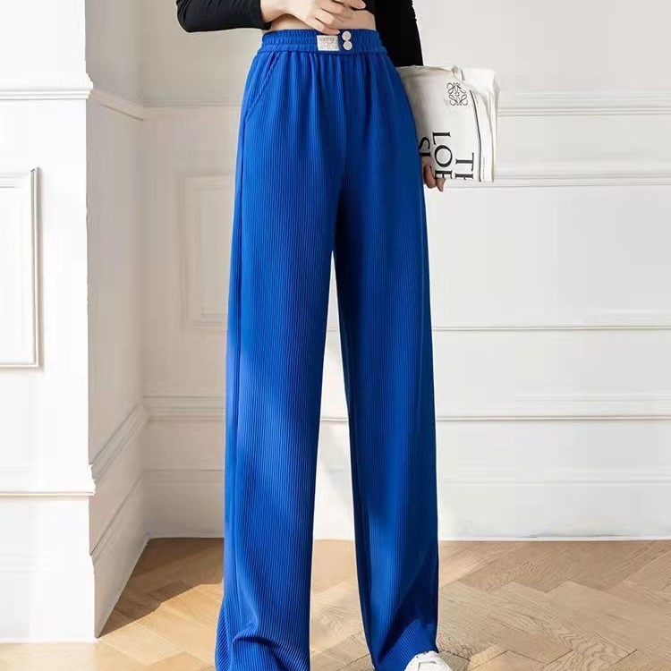 Quần dài SUXI ống rộng lưng cao màu sắc đơn giản thời trang xuân hè cho nữ